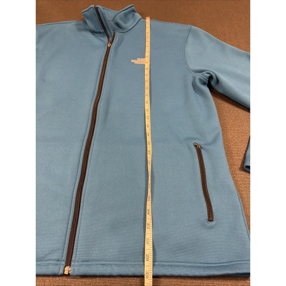 THE NORTH FACE Men's Full‎ Zip Waffle Knit Jacket XXL Teal Thermal CJJ2